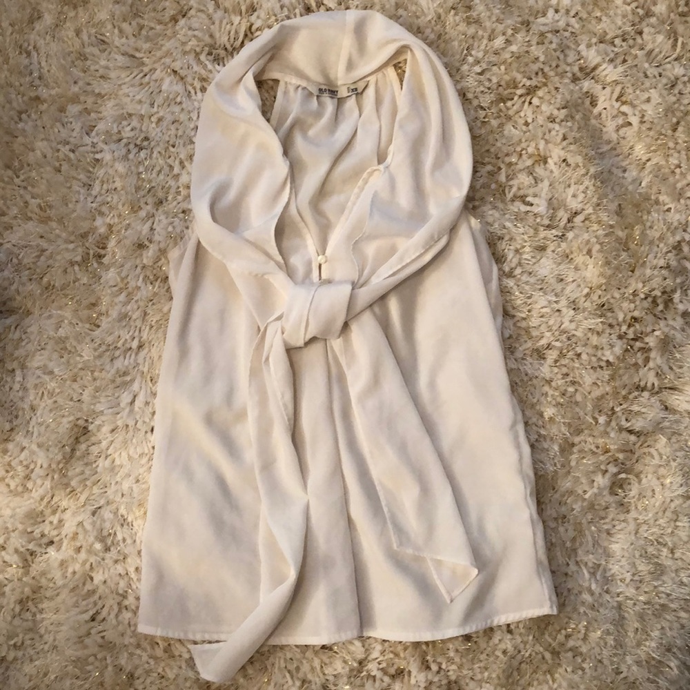 Old Navy chiffon white blouse